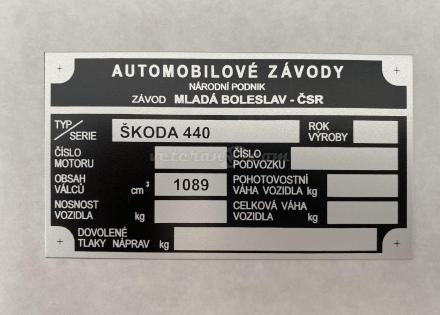 štítek Škoda 440