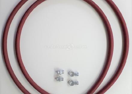 Červené hadice k olejovému chladiči (140 a 180cm)